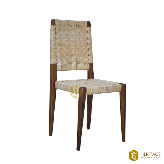 Cane woven Square Chair