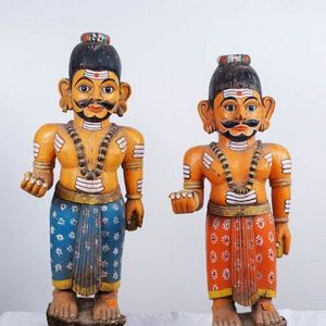 Antique Wooden Folk Art Figures