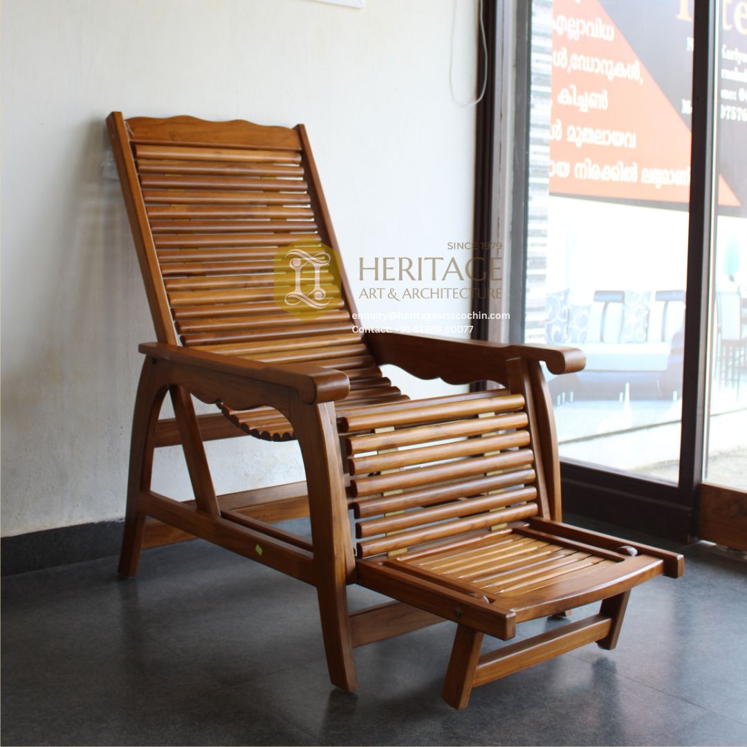 Nisarga Heritage Wooden Recliner Chair