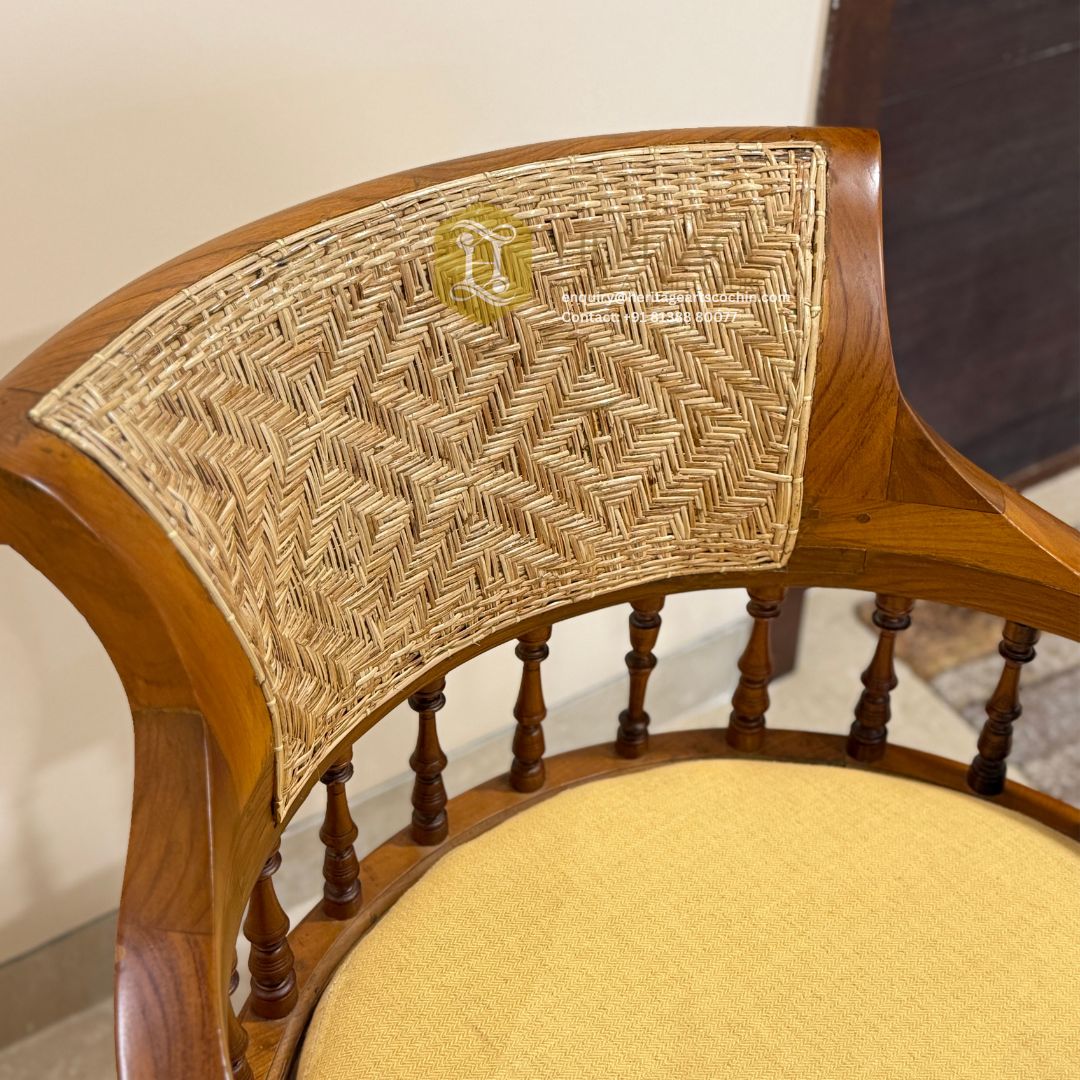 Samavṛtta Cane and Teak Chair - Image 2
