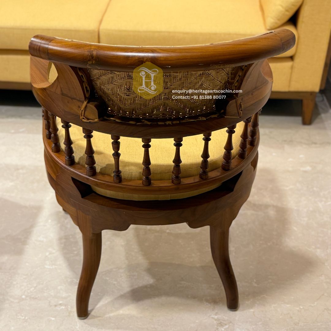 Samavṛtta Cane and Teak Chair - Image 3