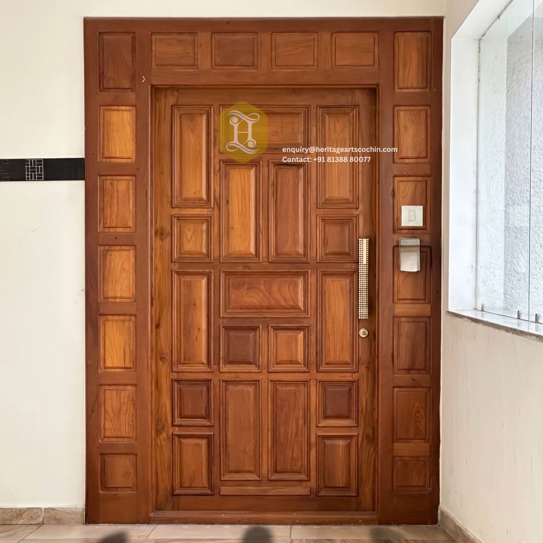 Chathurvyuham Square Panel Teak Door