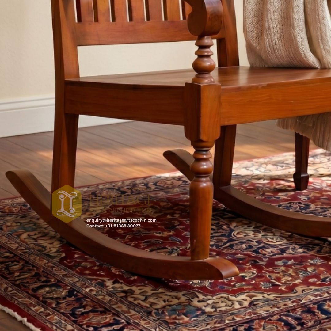 Solara Wooden Rocking Chair - Image 5