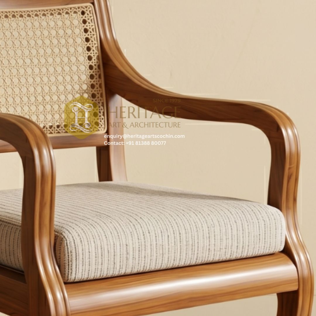 Tanvika Wooden Arm Chair - Image 3
