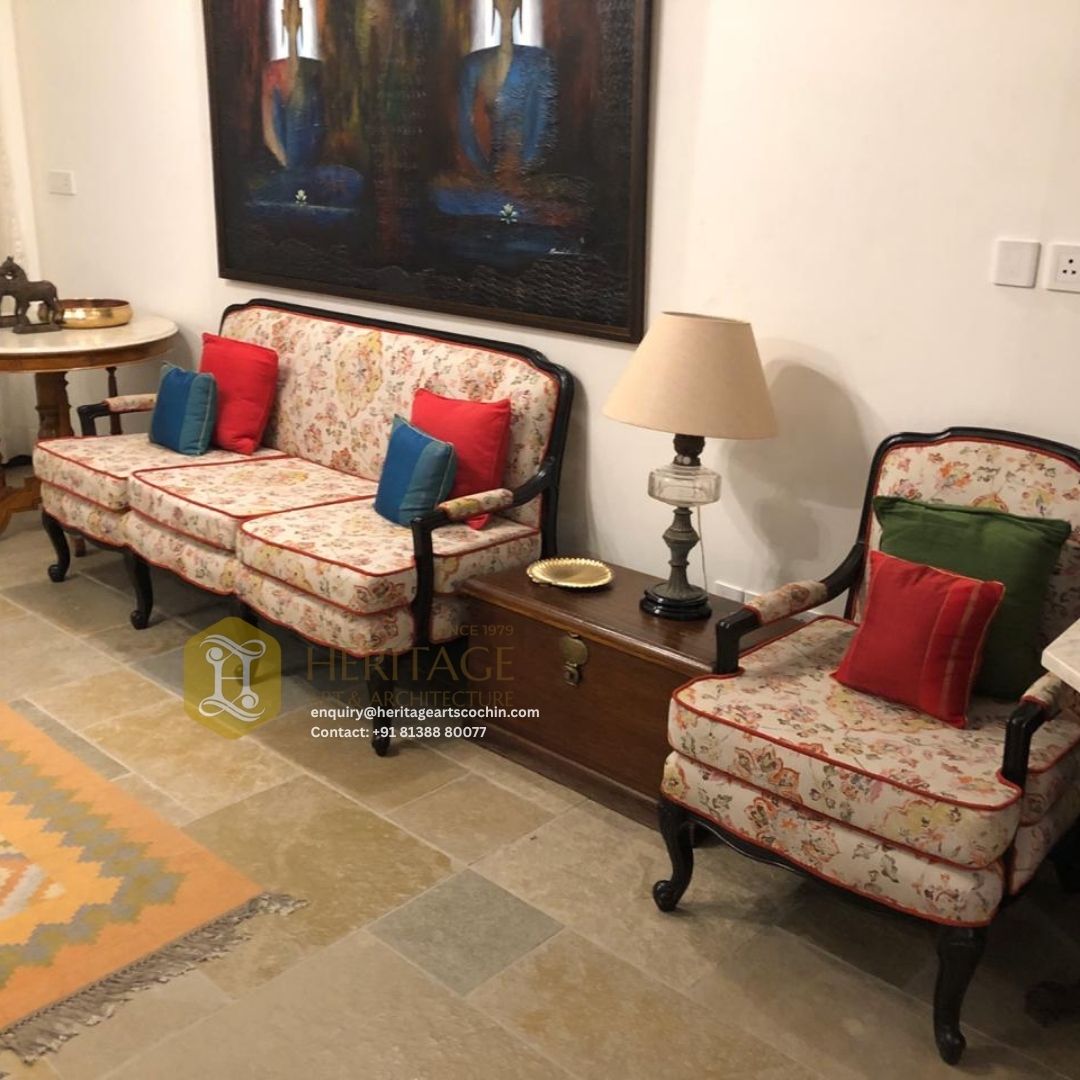 Madras Parlour Settee & Armchair Set