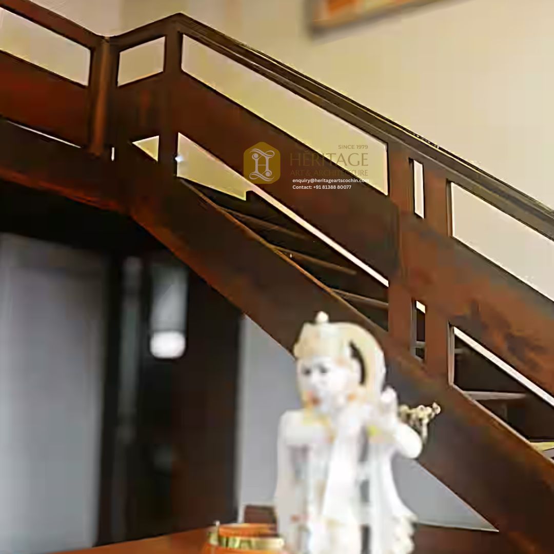 handcrafted-wooden-staircase-kerala