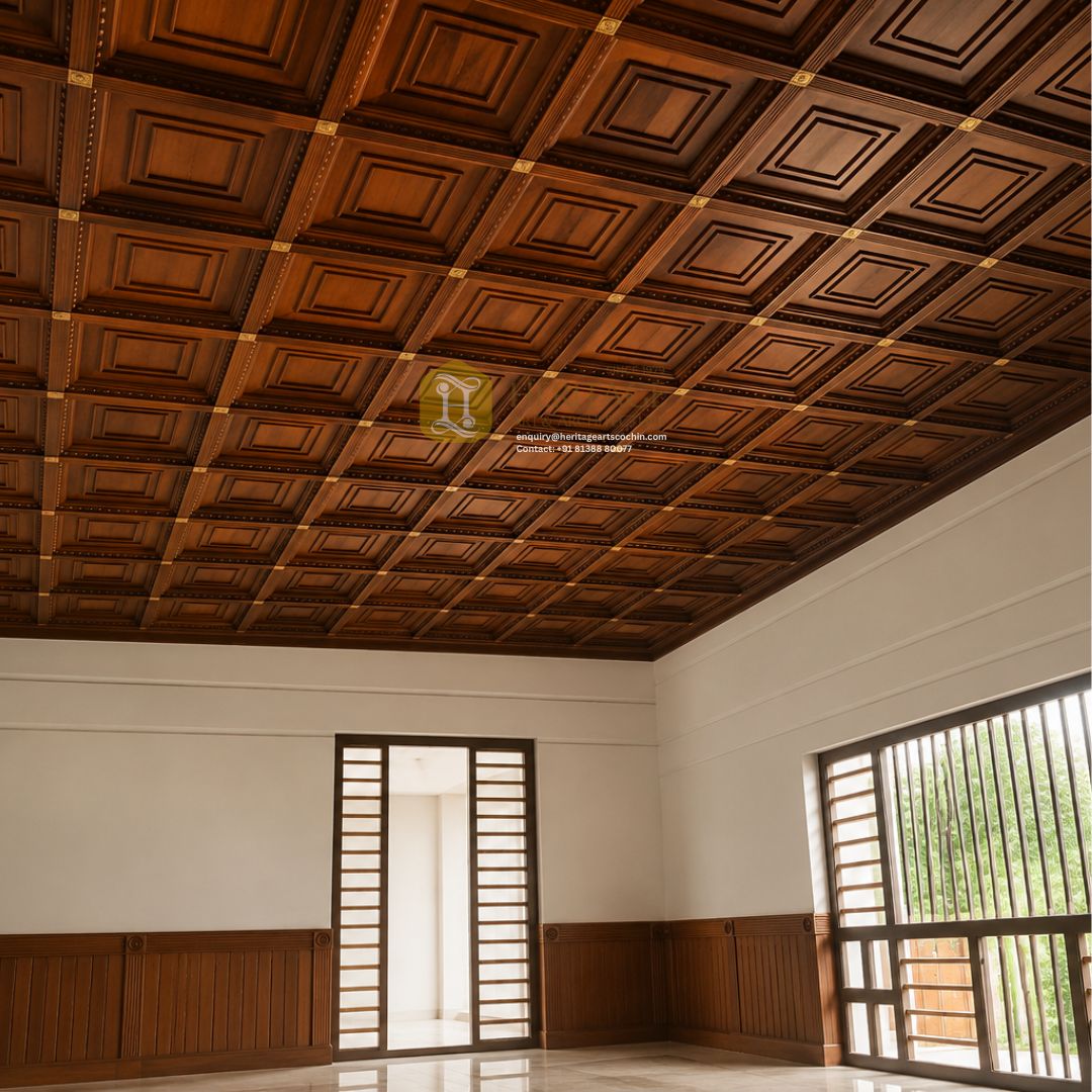 Chithra Kattam Teak wood ceiling