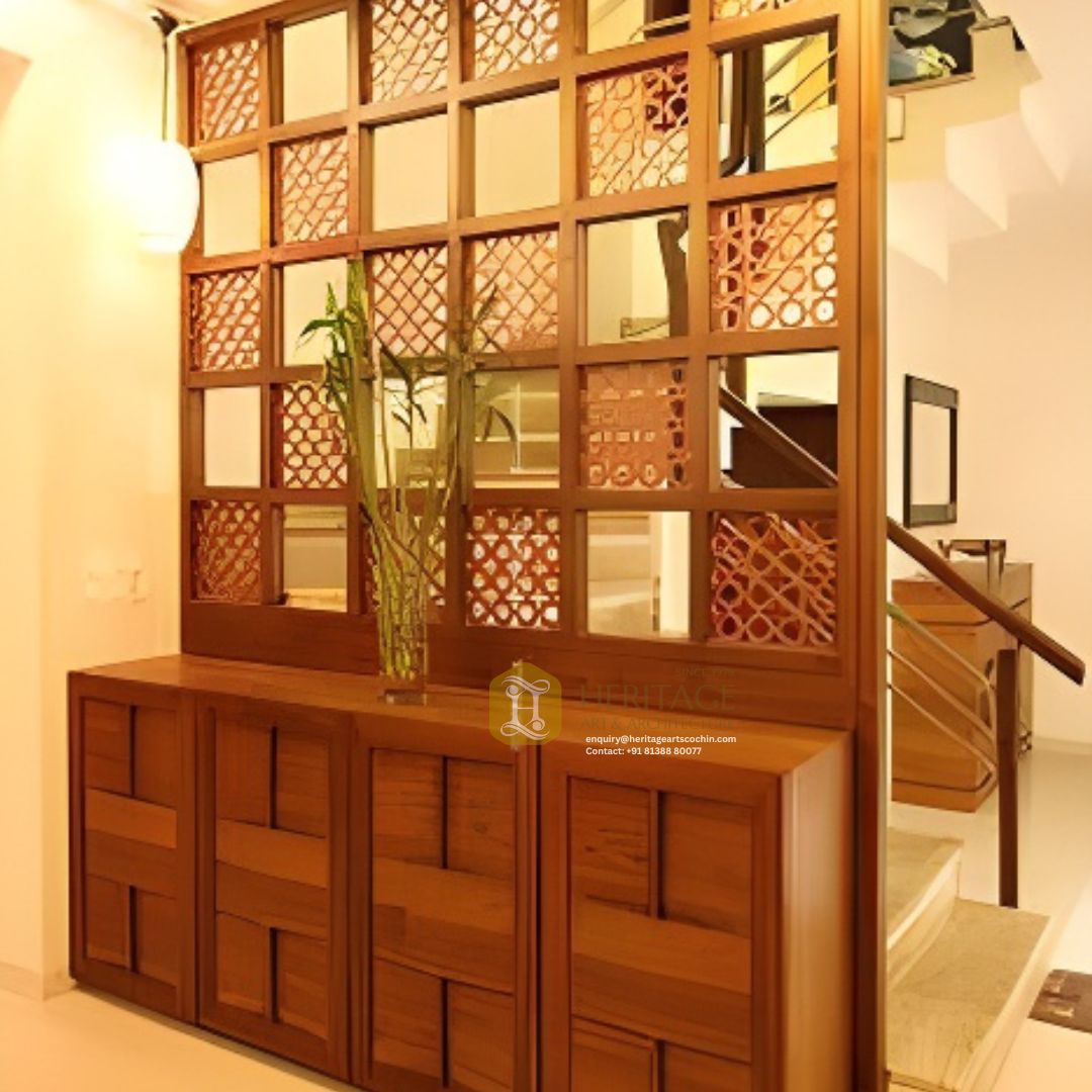 Pāvanika — The Sanctum Wooden Screen