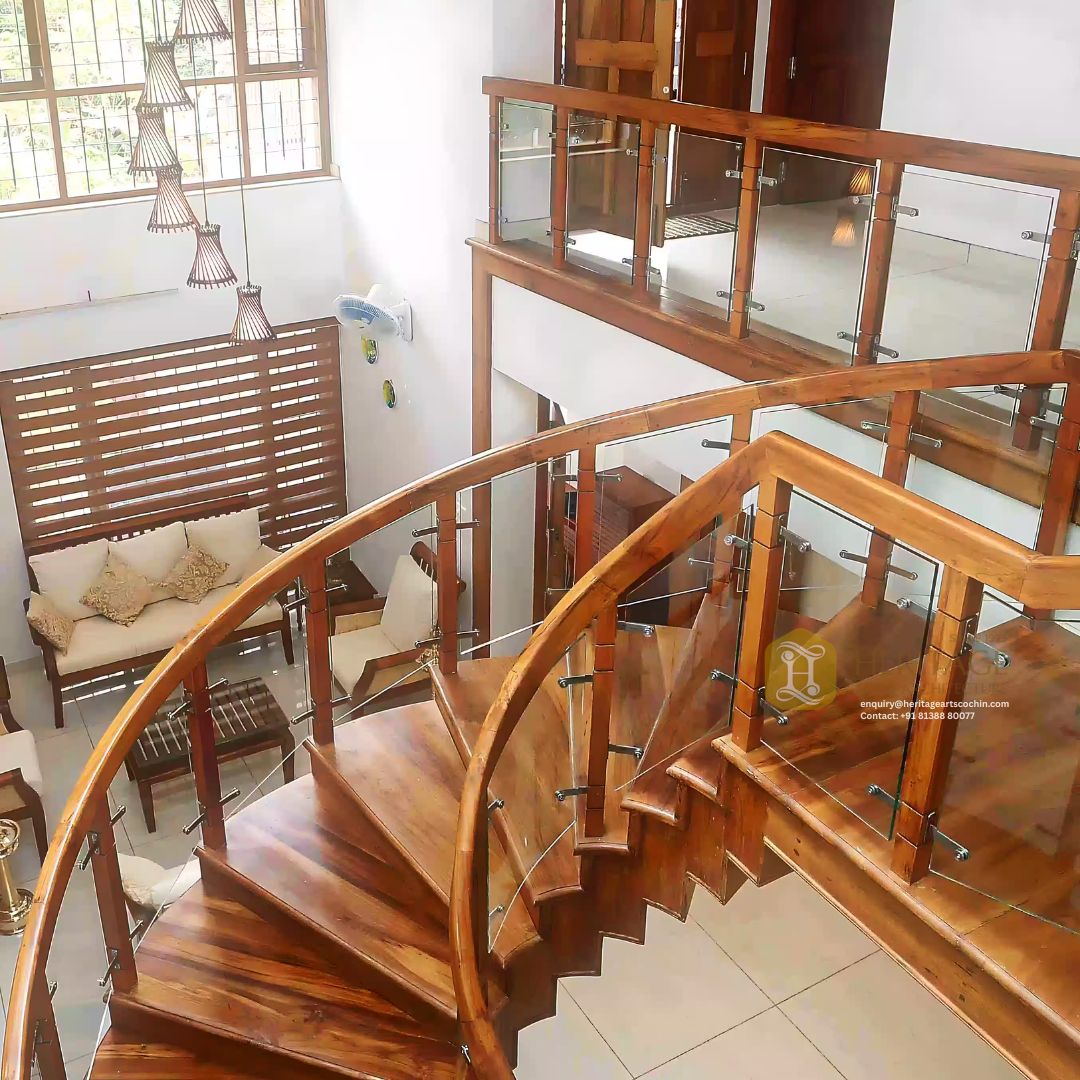 Pradakshina Spiral Wooden Staircase