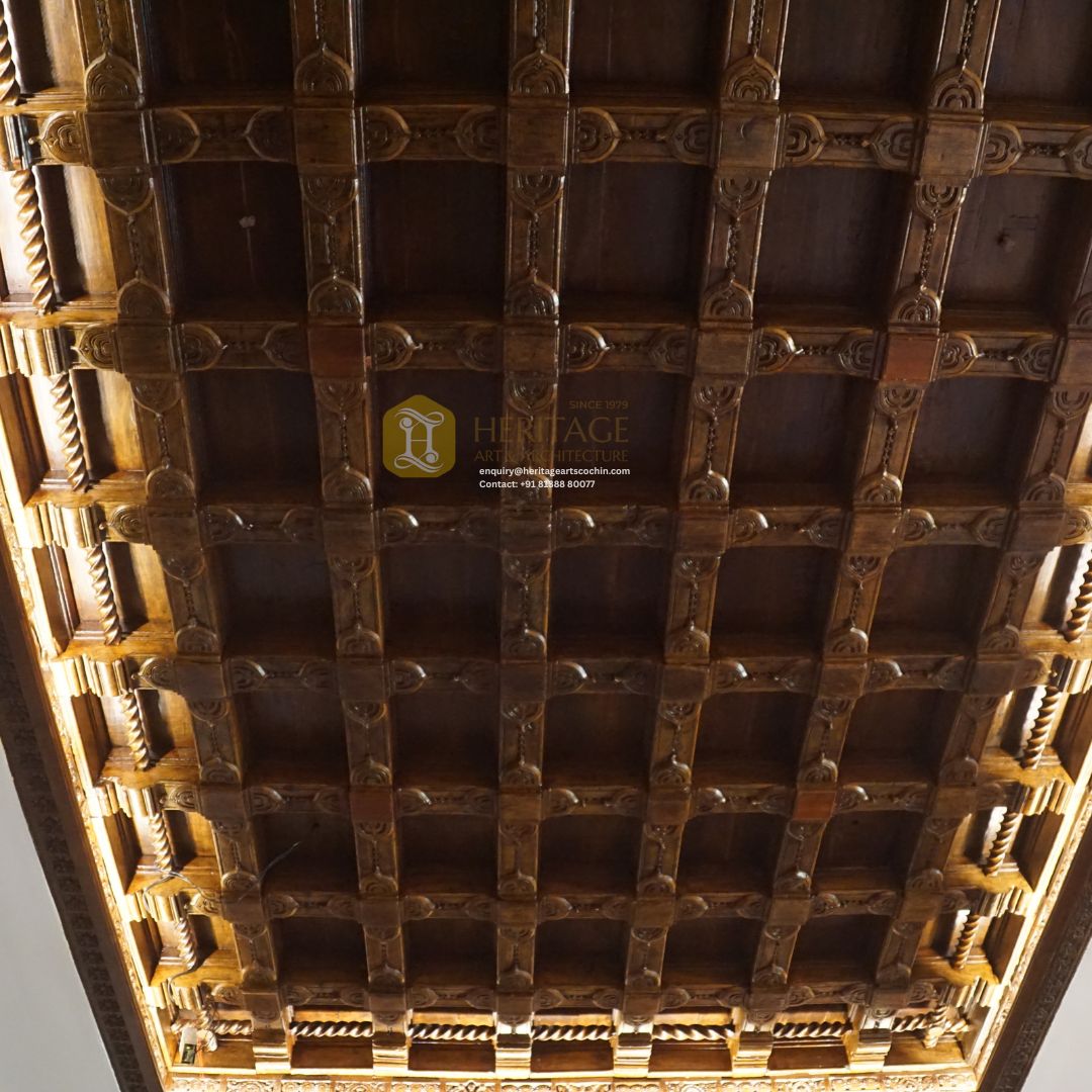 Vihaayas Hand Carved Wooden Ceiling - Image 3